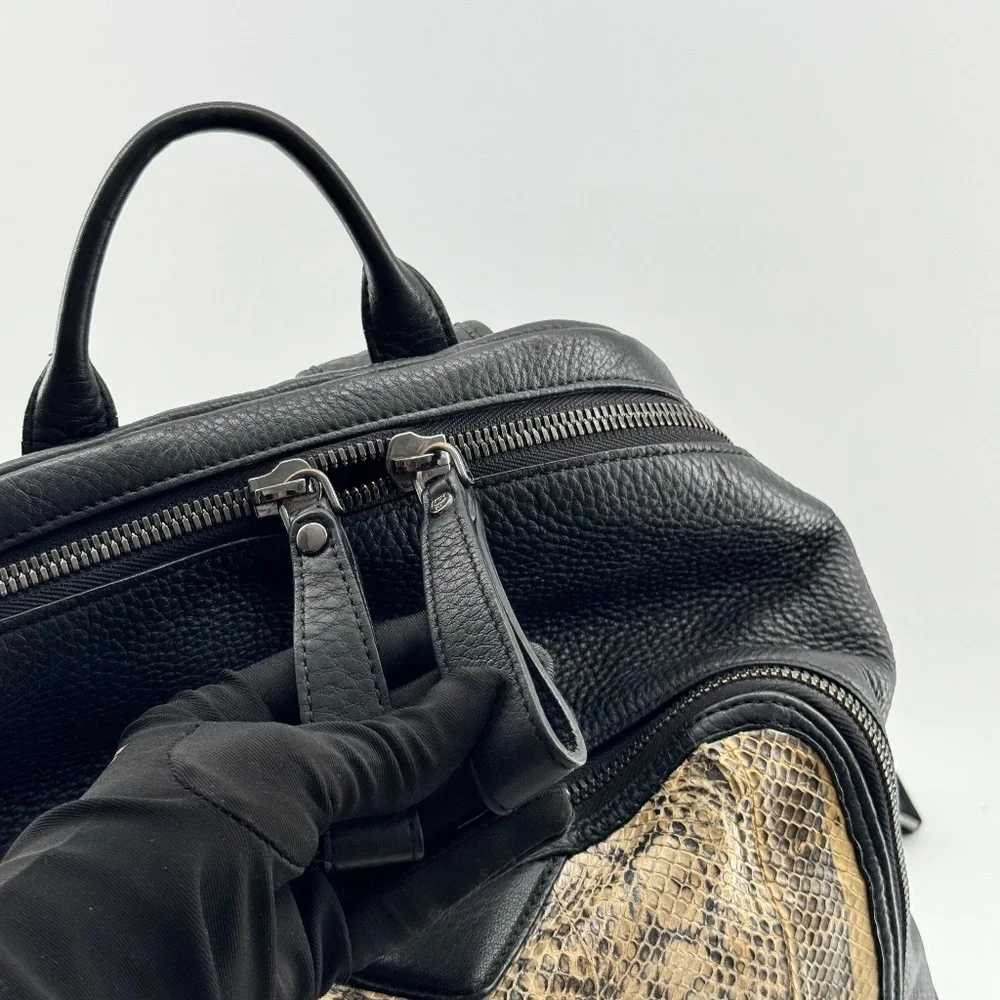 MCM Leather Backpack with Python Print Front Panel - Picture 12 of 16